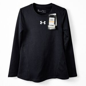 NWT Under Armour Girls ColdGear Fitted Long Sleeve Crew YS